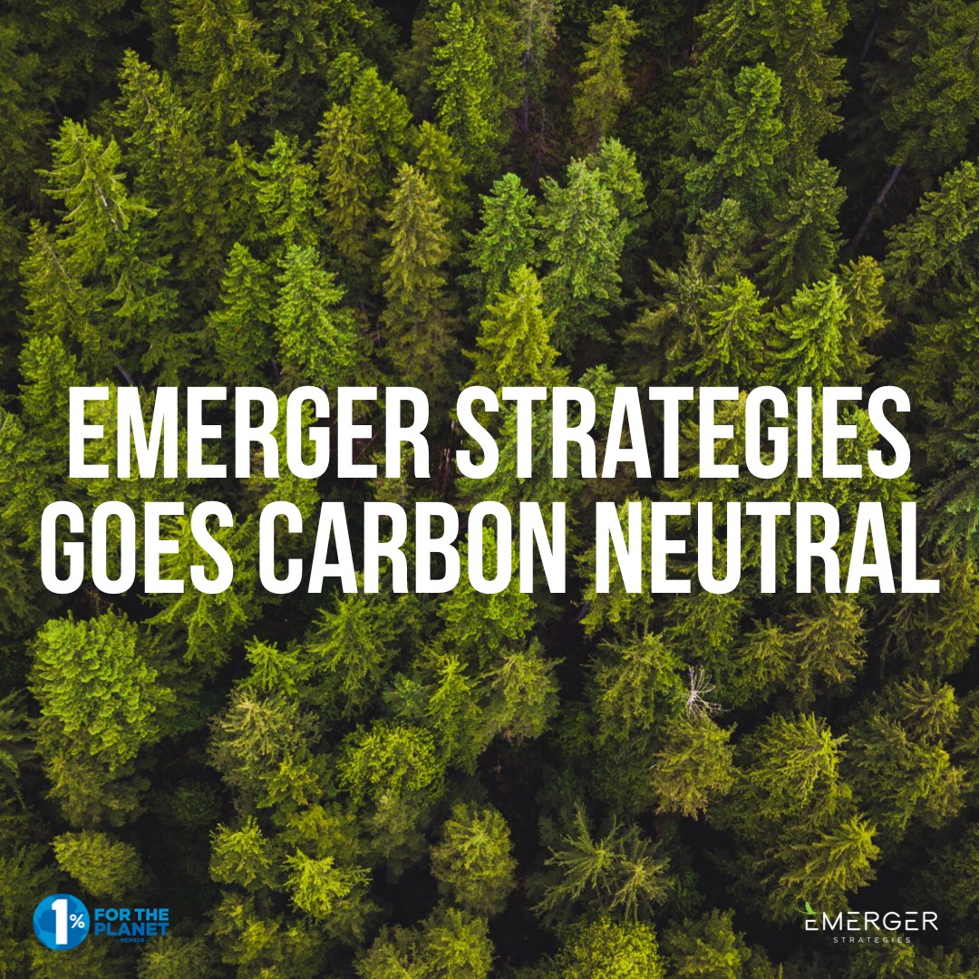 When our members go carbon neutral, we can’t help but brag a little. @emergerstrategies has gone carbon neutral, and pledges to plant 10 trees for every new customer in 2020!  

#BeOnePercentBetter #emergerstrategies