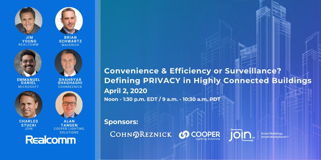 RealcommEvents's tweet photo. With the rise of #privacy awareness, building owners and operators are expected to demonstrate commitment to lawfulness, transparency, and data protection. 

Join Macerich, @Microsoft and @REALCOMMtweet for the April 2nd webinar: https://t.co/xeLydGMHpK https://t.co/JY5fl6bSYI