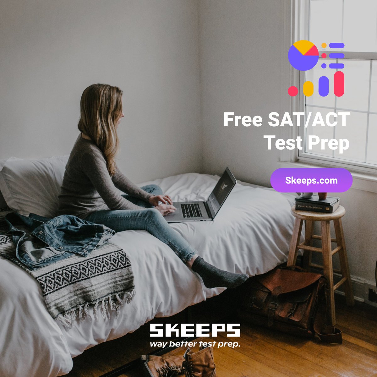 SkeepsLearning's tweet image. Spend this time preparing for the #SAT/#ACT. Get started for free now at Skeeps.com.