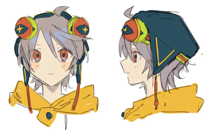 かえるくんの帽子分かるような落書き置いときます!(普通にボタンの色間違えてたすまん!)
#あまが絵る 
