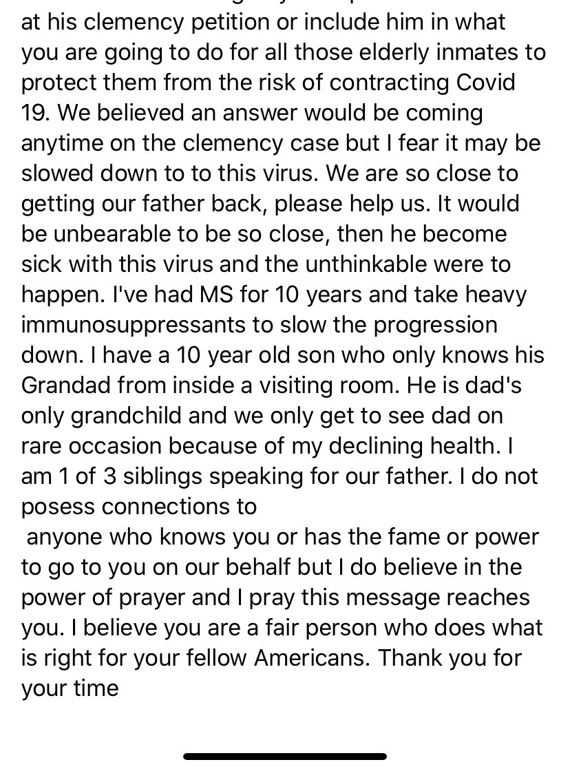 irbsierra's tweet photo. From my sister — Please share and help our chances of freeing our dad. We miss him dearly. 17 years too long.. #pardon #nonviolentcrime @realDonaldTrump @KimKardashian @TheJusticeDept @DonaldJTrumpJr @IvankaTrump @khloekardashian @kourtneykardash @FLOTUS https://t.co/Zj89A7CIgl