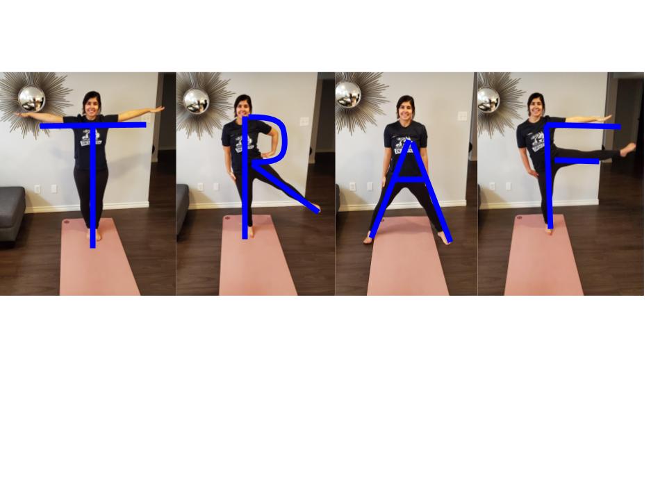 danielle_kait's tweet photo. Well, TASC - How did I do? I tried adding some special letters to my yoga routine to show my #TrafalgarSpirit! I will keep stretching... #TASCChallenge1 #ActiveEveryday #DistanceLearning @trafalgarcastle https://t.co/njSIz3QUYF