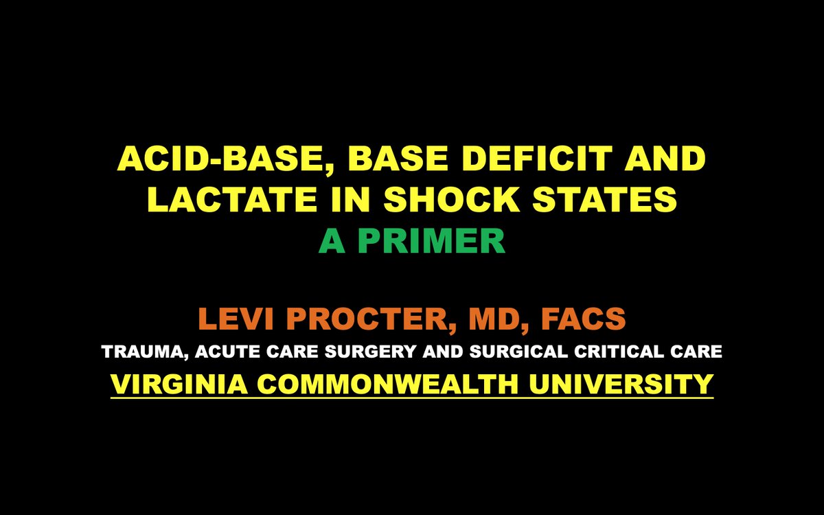 Acid-base, BD, Lactate.  General concepts and approach to resuscitation in surgical patients. @VCU_Surgery #CriticalCare #FOAMcc #FOAMcovid l.facebook.com/l.php?u=https%…