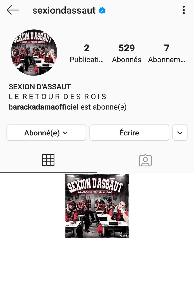 🚨Le retour de la Sexion d’Assaut se précise !

Le groupe vient de créer un compte Instagram avec en bio le nom du nouvel album :

« LE RETOUR DES ROIS »