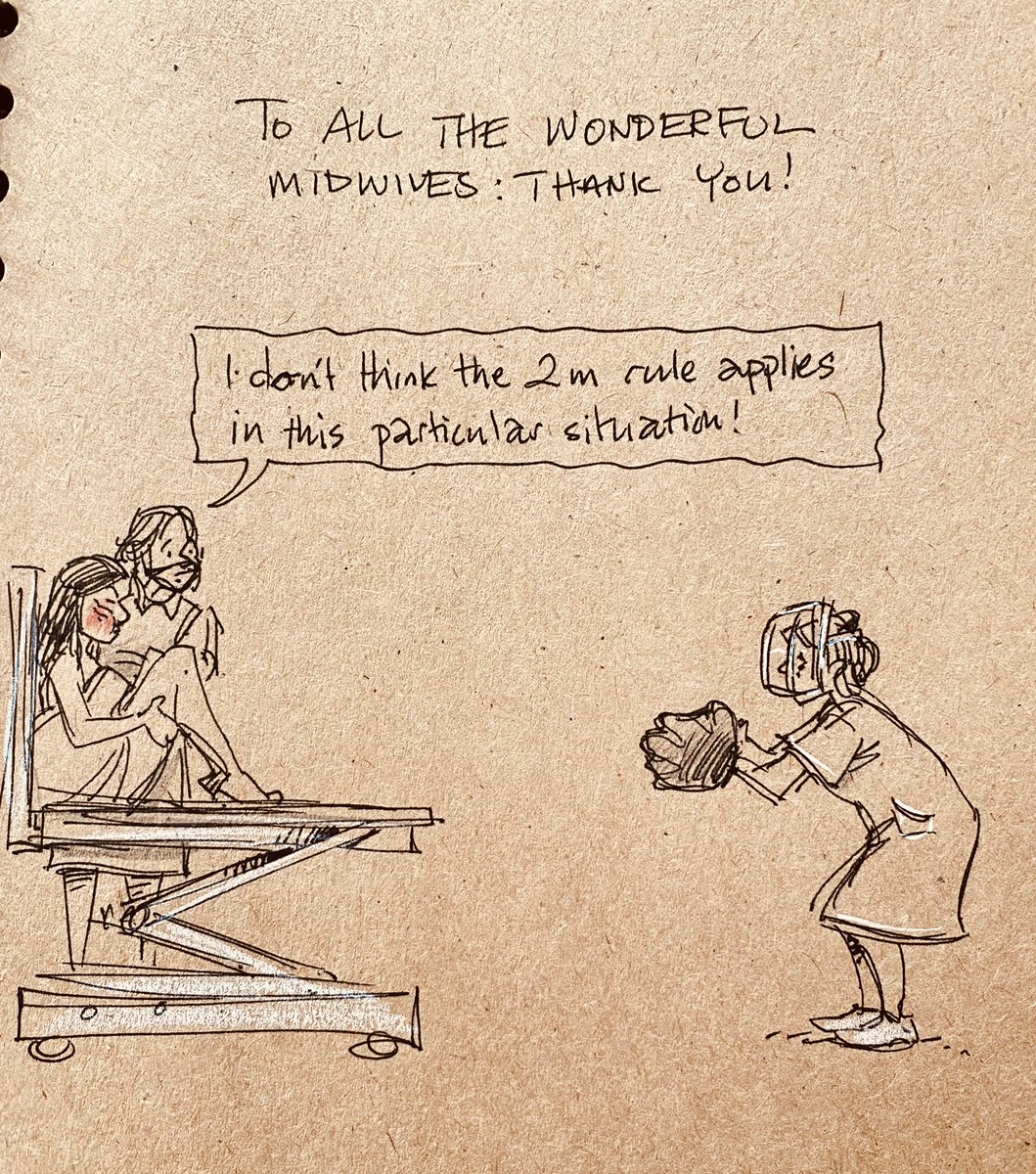 GaryScribbler's tweet photo. Drawn for a midwife friend of mine to cheer up her team. #coronaartclub #staysafe https://t.co/mEhmylguog