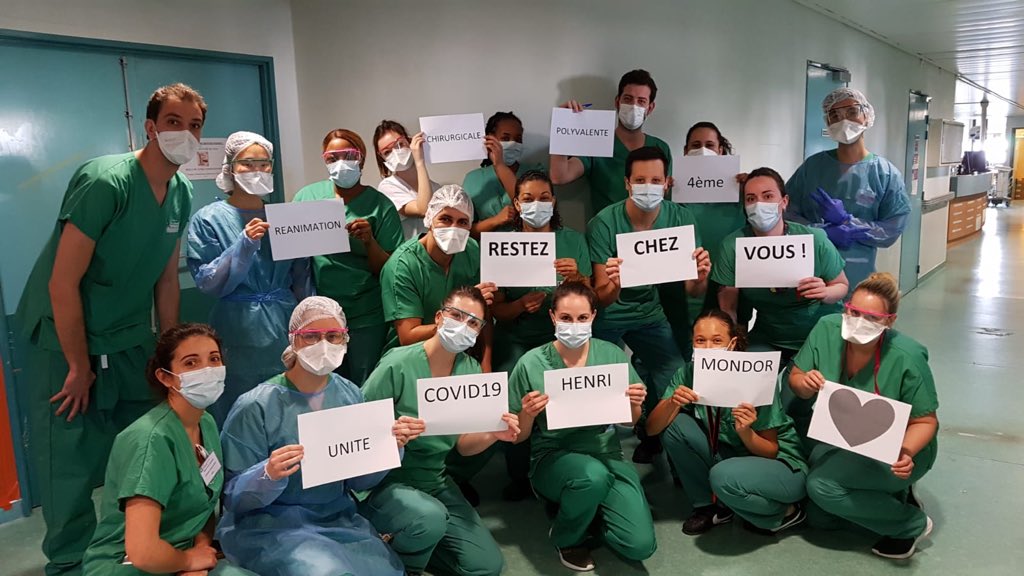 mathildedlg's tweet photo. Fière de la réanimation polyvalente, Henri Mondor 
On est là pour vous 💪🏻
#reanimation #COVID19 #RestezChezVous #aphp #CoronavirusFrance https://t.co/xVpH1juo5x