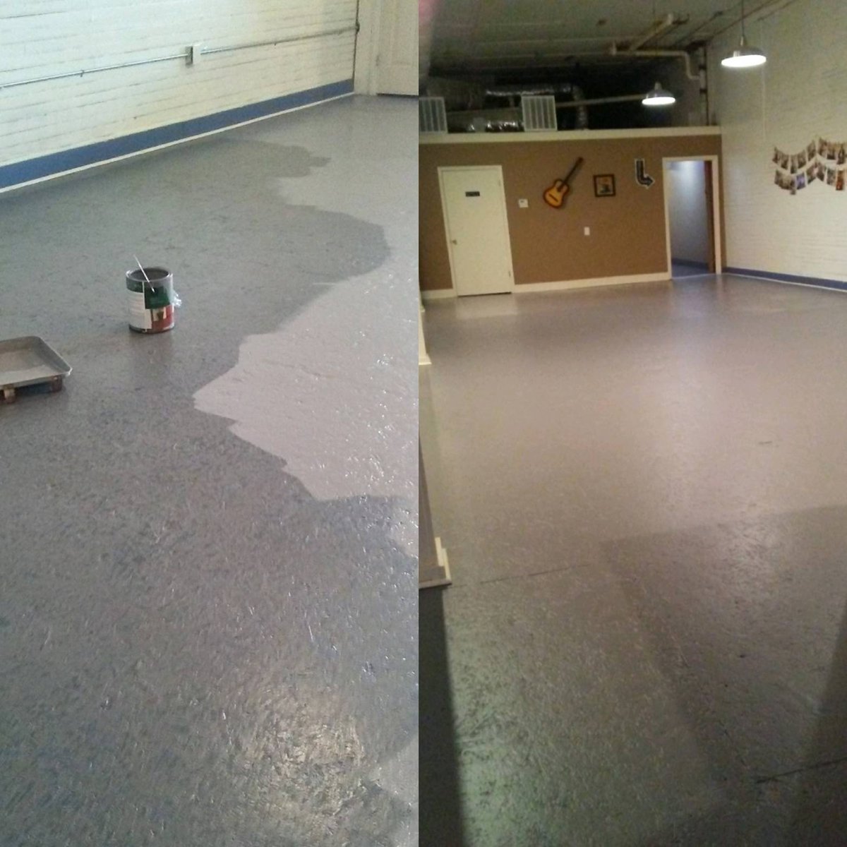 HometownRhythms's tweet photo. We're getting some maintenance done while we're closed. Donita did an awesome job repainting the dining area floor. #freshpaint #shinyandbright #hopetoseeyouallsoon https://t.co/VlhN22t0Jl