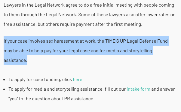 New knock on Tara Reade, this one from  @AmandaMarcotte, is that her request for PR help from Time's Up was off base b/c Time's Up is "not in the business of running PR for accusers." That is false. Time's Up, according to their website, is indeed in that business.