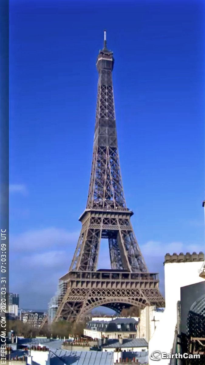 EarthCam's tweet photo. On this day in 1889, the Eiffel Tower officially opened! Enjoy this view from #EarthCam to honor this amazing landmark in Paris, France today! Thank you @TravelForTeens for making this view possible. https://t.co/hanCXQWfep https://t.co/xZ3PUXoEbL