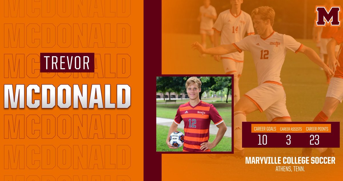 MCScots's tweet photo. #HonorOurSeniors Trevor McDonald exploded for seven goals and four game-winners his senior season. His attacking skills as a midfielder helped MC go 39-9-2 in USA regular season action over four seasons. Go Scots! #ScotsNation https://t.co/usYZ9k0Jfp