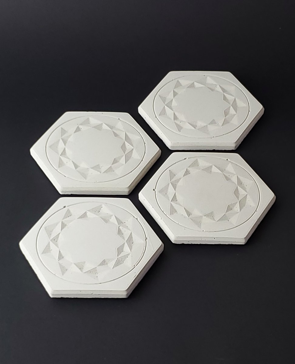 polyfaction's tweet image. Hexagon polygon coasters aligned and ready.
.
#polyfaction #geometric #minimalism #coasters #drinks #hexagon #concrete #marble #3dprinting #handmade #homedecor #instahome #tablewear