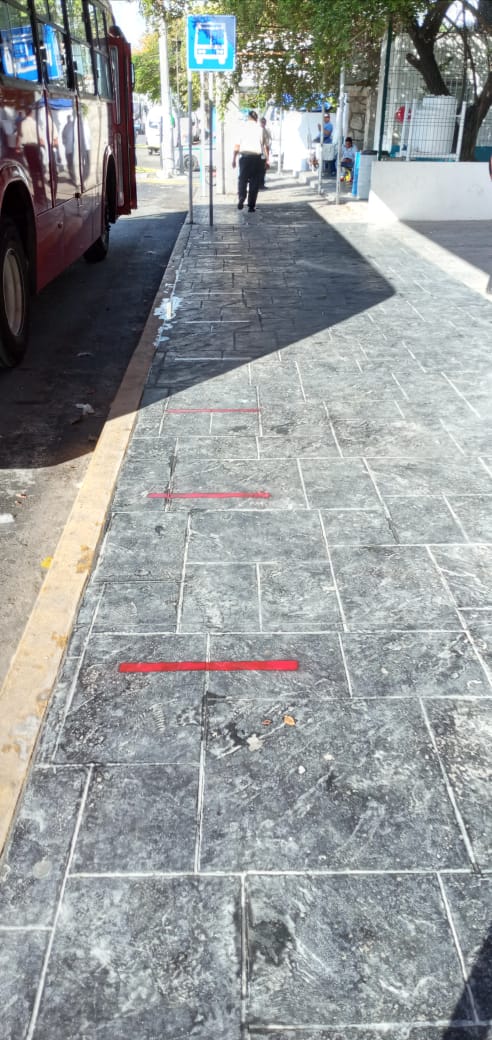 QuintanaRooHoy1's tweet photo. #Mira 👁️👀 Se colocaron cintas para marcar los espacios a ocupar en los principales paraderos de #Cancún. Si debes salir de casa, hazlo con las debidas medidas de prevención, cuidémonos, es por el bien de todos. #Cancún 🌅🏖
Vía @AytoCancun https://t.co/l4YaY35YiI