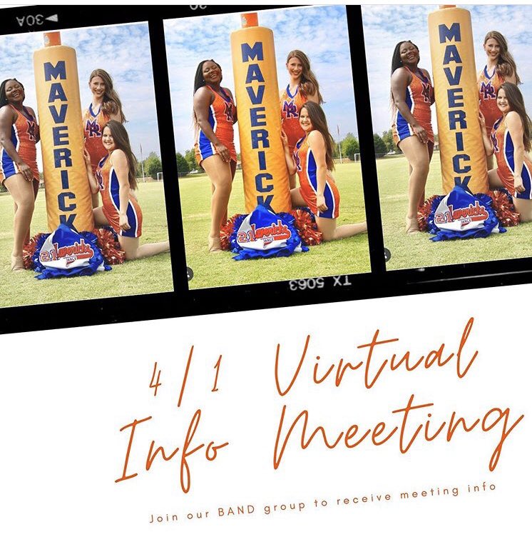 MRmavsdance's tweet photo. We will be holding our informational meeting tomorrow virtually at 5:30pm via Zoom. Reminder that each dancer and one parent must attend in order to try out. Join our BAND group (link on our website) to receive the meeting details! https://t.co/zATERh9LXK