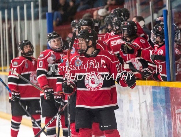 Congratulations to Brenden Clayton on Co-Recipient of the Cory Stoyko Memorial Trophy as Midwestern Conference Defenceman of the Year &amp; 1st Team All-Star- Defenceman! 🏆 #GOJHL