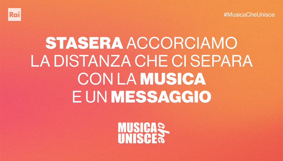 Rai1 Scrivete I Vostri Messaggi Nei Commenti Ricondivideremo I Piu Belli Su Rai1 Musicacheunisce