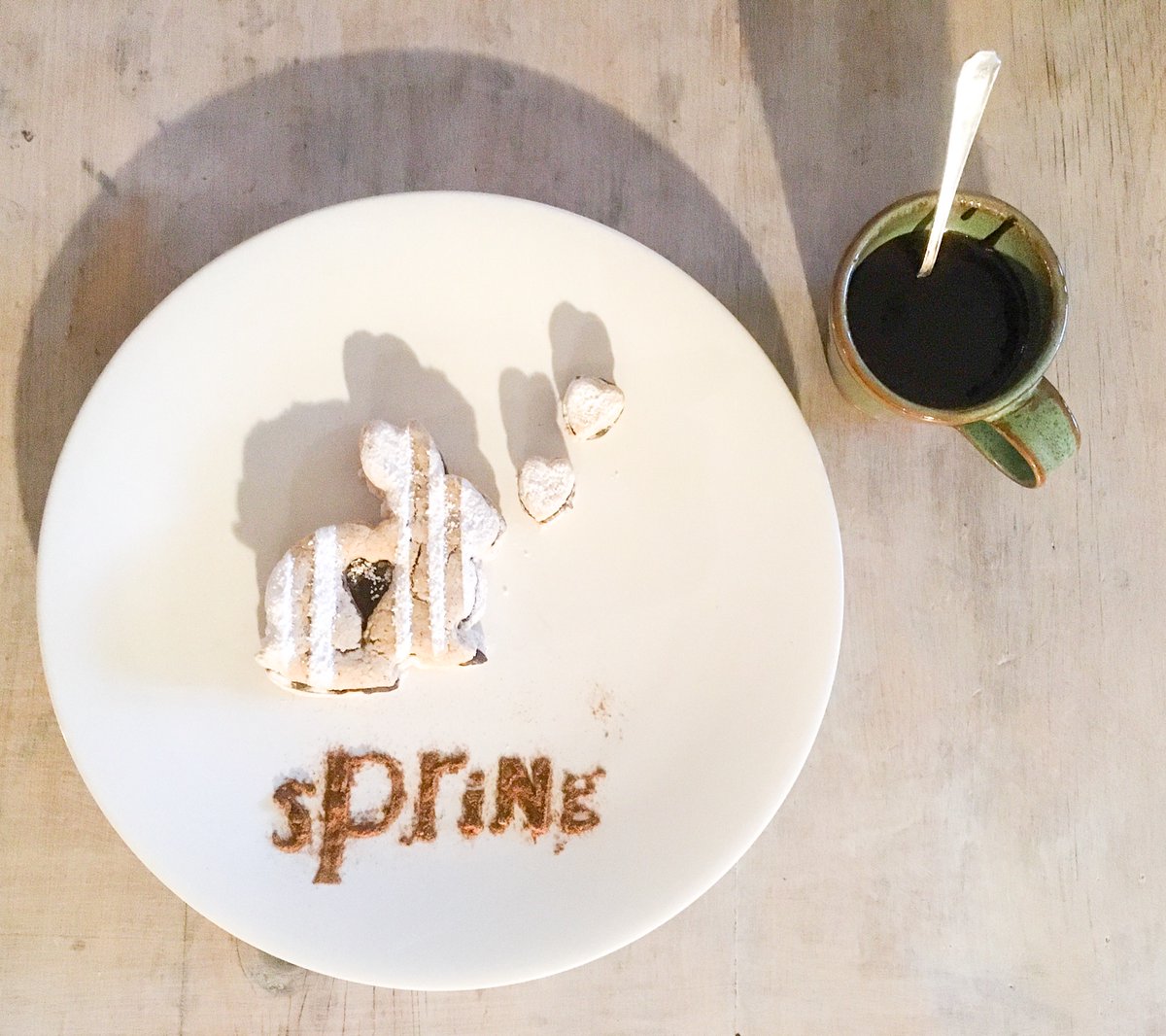 hannahkokoschka's tweet photo. #veganhour @veganhour -you can also have a #cinnamon #vegan #hotchocolate (made with @lindt @alpro #almondmilk #muscovado sugar ) with a #homemade #vegan #glutenfree #easterbiscuit -as per my weekend treat (and #running fuel! #spring https://t.co/wyWI6uKYtt