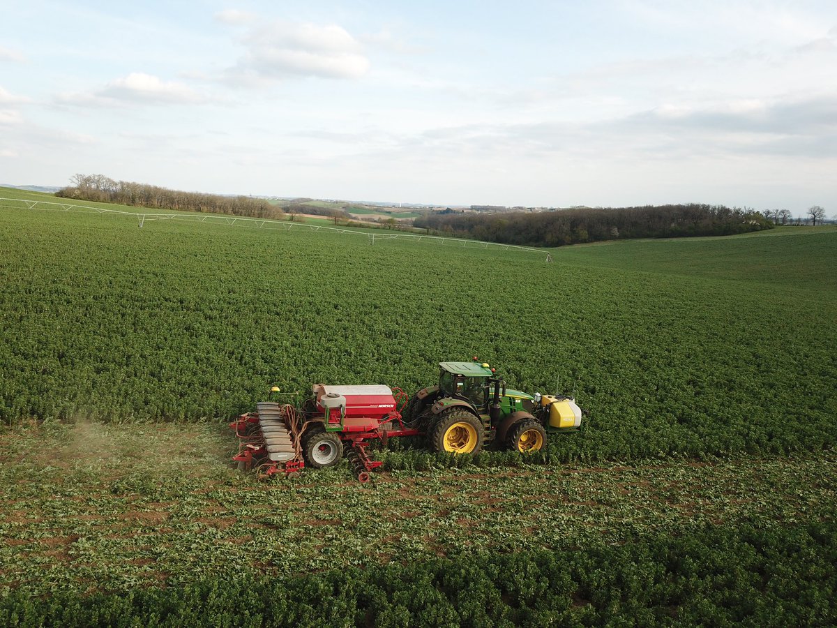 JonahHeymann's tweet photo. On profite des conditions favorables pour avancer avec les semis de Popcorn !  @GreenTillageFr @nataispopcorn #agriculturedeconservation #semissouscouvert https://t.co/rZzCJi8Bh4
