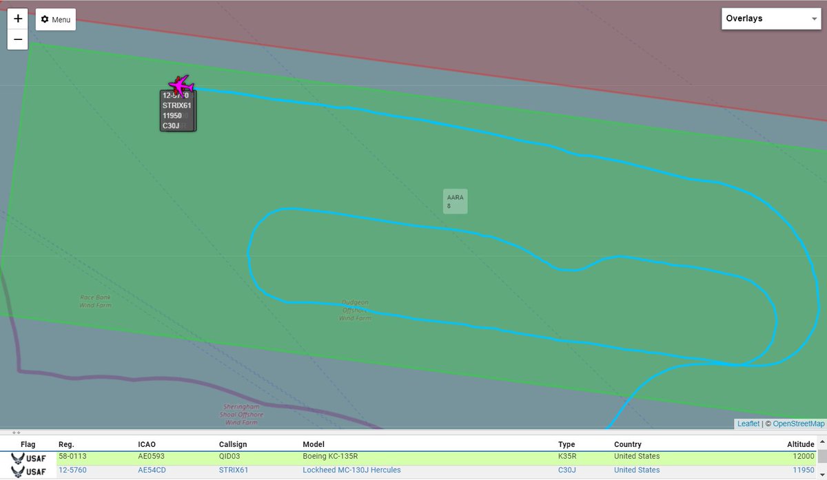 Andy007_SR_A's tweet photo. #USAF 🇺🇸
58-0113 / #AE0593 / #QID03
KC-135R

12-5760 / #AE54CD / #STRIX61
MC-130J

Working Ops in #AARA8, AR comms on 264.125... https://t.co/5Z3fpKwSE5