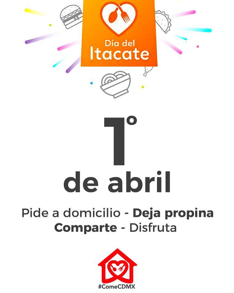 cmexicana's tweet image. Llamado importante. Mañana es el #DiadelItacate en la #CDMX un día para apoyar masivamente a la monumental industria restaurantera de nuestra ciudad. Participa pidiendo a domicilio cualquiera de las opciones contenidas en las listas del programa #ComeCDMX