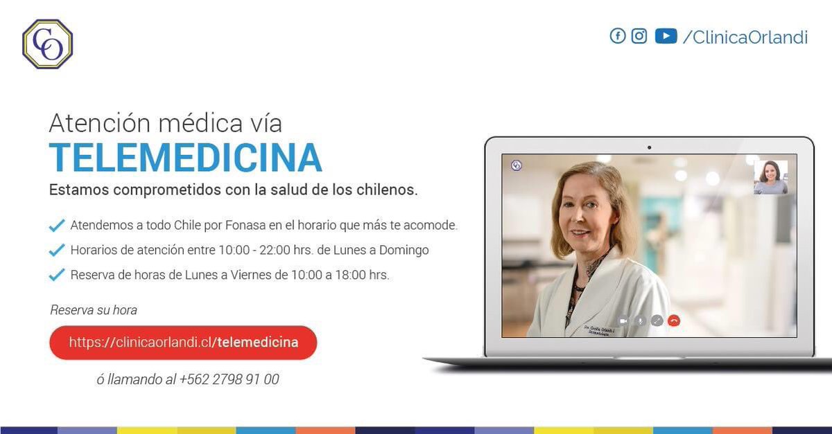 Comprometidos con la Salud de los Chilenos. Consultas Online a Todo Chile por Fonasa. Lunes a Domingo de 10:00 a 22 hrs.
Buen dato para compartir.
#QuedateEnCasa #JuntosNosCuidamos #cuarentena #COVIDー19 #telemedicina