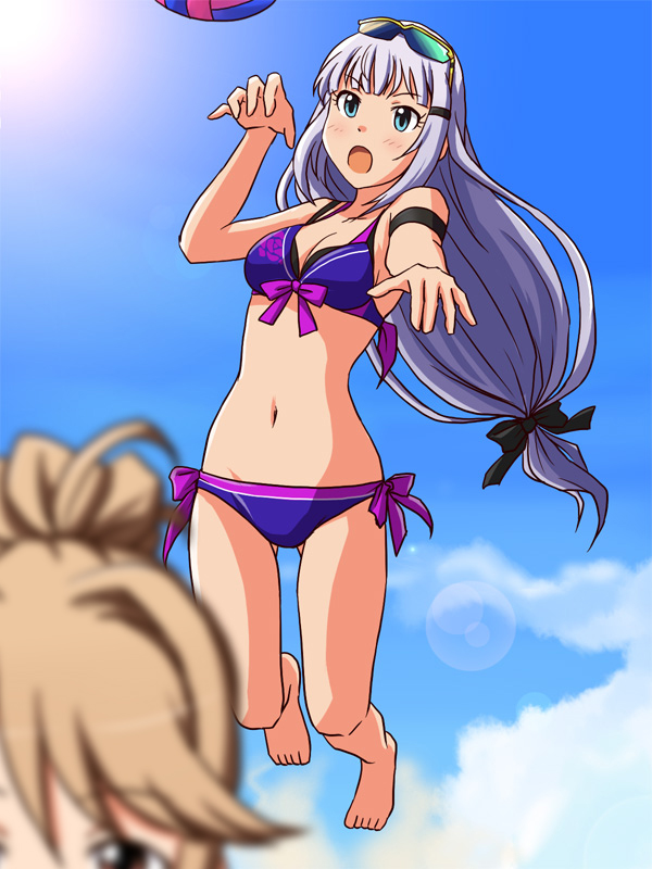 「ビーチバレーで紬は朋花と組んでたけど…何も起こらないはずはなく 」|ゆいれそのイラスト