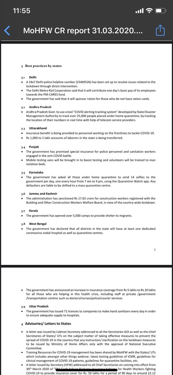 Impressive daily report from MoHFW on COVID19! Hope to see the quality of updates improving. Curious to know why Telangana isn’t quoted as a state with solid best practices... <a href="/TelanganaCMO/">Telangana CMO</a> <a href="/MoHFW_INDIA/">Ministry of Health</a> @KTRTRS #FlattenTheCurve #FightAgainstCOVID19