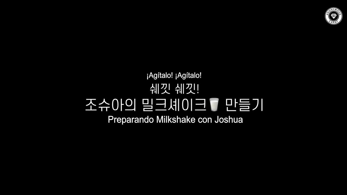 AnonymousCarat's tweet photo. 💎IF CLIP || Making a Milkshake🥛 with Seventeen Joshua, subtitulado al español.
🔗 https://t.co/lVECer23VD
No olviden dar RT y ♥ para que más Carats lo puedan ver.
#세븐틴 #SEVENTEEN #SVT_IF https://t.co/KKreytYfjJ