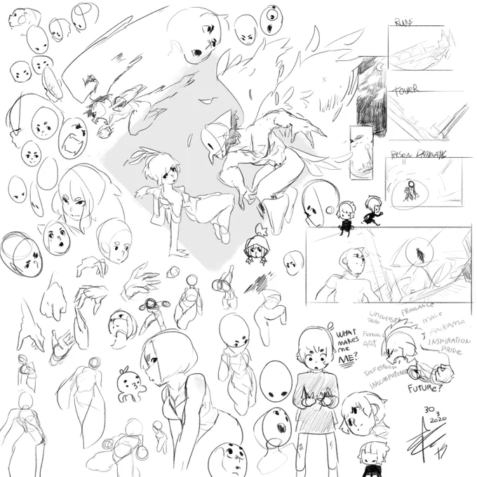 Drawpile of yesterday #Doodles 