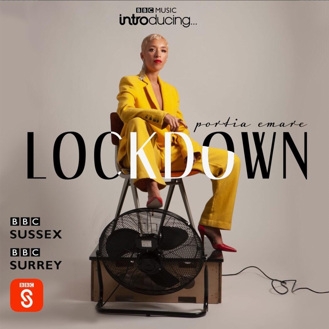 HAndTheKings's tweet photo. Brighten up your evening in isolation with our very own 
@Portiaemare &amp; her infectious original track 'LOCKDOWN' today on @BBCSussex 🥳

Buy the EP 'HIGH TIME' on iTunes now 🌟

Congratulations Portia! 😘👏

Listen here, scroll in to 2:48.40:
https://t.co/gudRzqL9i2 https://t.co/PzmPpNf34n