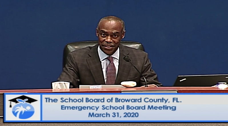 browardschools's tweet photo. .@browardschools Supt @RobertwRuncie announced today, District school campuses will remain closed through Friday, May 1, due to the coronavirus pandemic. While campuses remain closed, learning continues via online distance learning. View video statement, https://t.co/0PJLD7ySwX https://t.co/G8SkH4iMcr