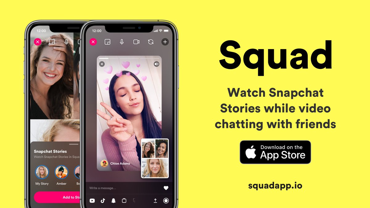 As of today, you can now share <a href="/Snapchat/">Snapchat</a> Stories to Squad! For the first time you can watch stories with friends.