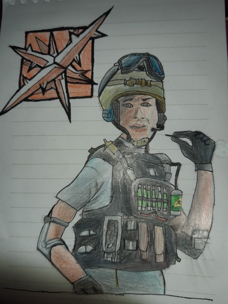 Kash3i's tweet photo. A picture one of my viewers drew for me while watching the stream!
•
•
•
#lesionmain #siege #RainbowSixSiege #R6 https://t.co/jv3cKaOnul