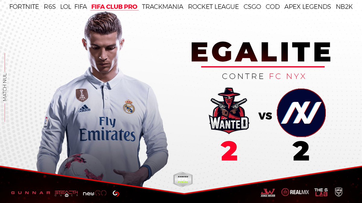 [#EFLFinale] #FIFA20 Club PRO

Ce soir dans le tournoi by <a href="/eSportFA_FR/">ESPORT FOR ASSOCIATIONS</a> , ce sera un match nul 🆚<a href="/Nyx_FC/">Fc Nyx</a>

📍2-2➖

⚽️@X_Cheesy_9 54'👟@Erwan_15x
⚽️<a href="/WTX_PhenOom13/">𝕎𝕋𝕏_ℙ𝕙𝕖𝕟𝕆𝕠𝕞𝟙𝟛♛</a> 68' 👟@X_Cheesy_9

Nous prenons 4 points sur la soirée, on avance plus que motivé 👊

#WanteDFight🤠