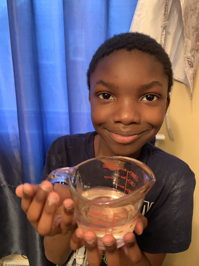 DonnaLNorman's tweet image. #HCSScience Kitchen Chemistry Tuesday. Caleb measures 3 Tablespoon of butter and 1/2 cup of water for chicken and pasta dinner. #barronknights @HCS_ScienceDept