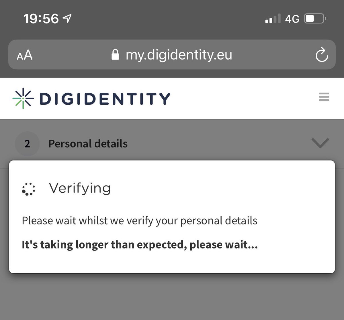 mikeos_'s tweet photo. Has anyone trying to get universal credit been able to get past this point of verification? Been trying for days and just get this message #Digidentity #UniversalCredit #UKGov https://t.co/1mqN3JK4Dd