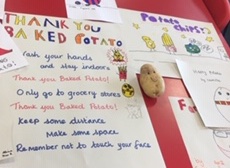 nettirich's tweet photo. Such a fun day at work today. Took inspiration from the @RealMattLucas #bakedpotatosong learning how to grow our own tomorrow! #keyworker children https://t.co/WFzwl9fYu1