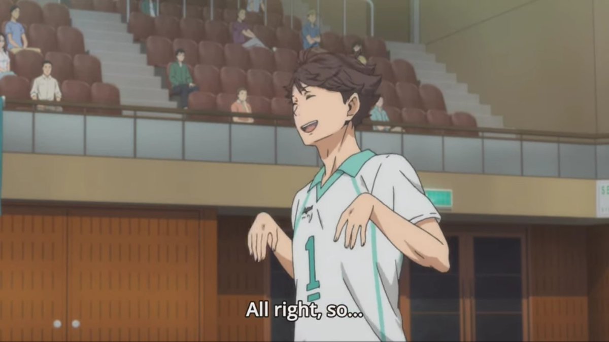 he cares about the players on his team, from the underclassmen to his fellow third years, and hell, his pre-game ritual is to tell them that HE BELIEVES IN THEM. when they said it back to him as "we believe in you, captain!" at spring interhigh i was literally in tears. SJDJSJKSK