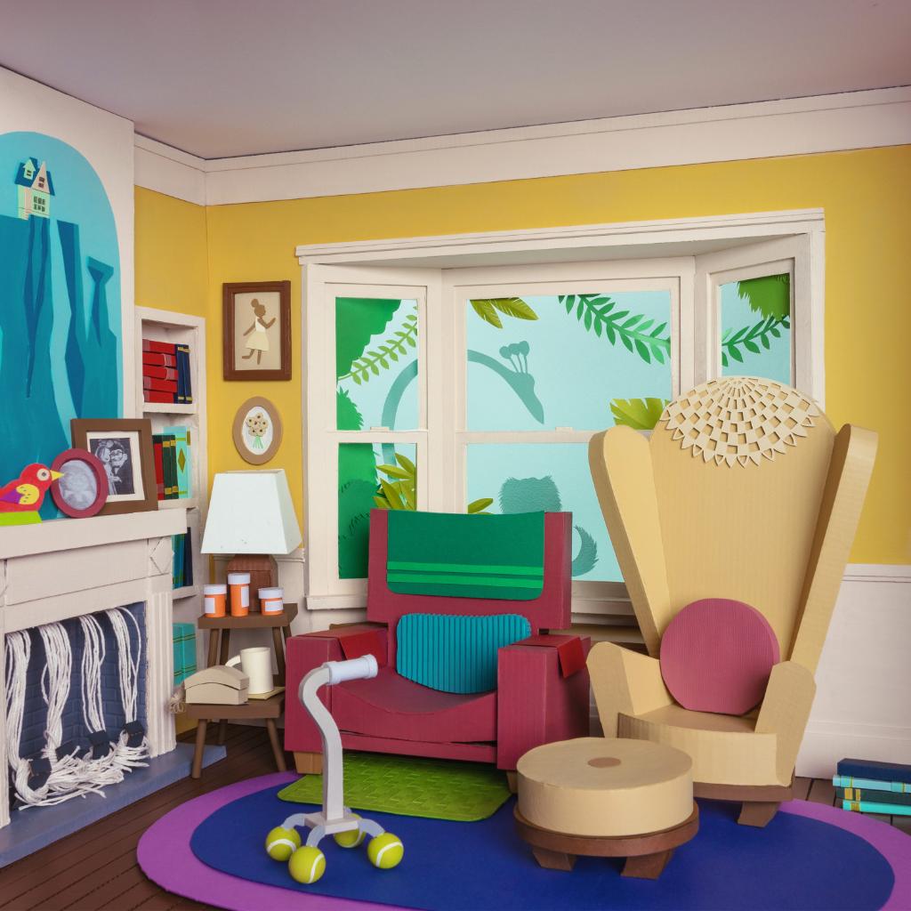 Pixar's tweet photo. Home is where the art is. (Paper Diorama Artist: Ana Serrano) https://t.co/utCsKaQjvB