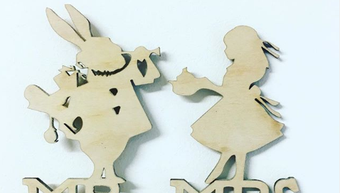 ETCHEDstudio's tweet photo. We love a challenge or a bespoke request!!

///Alice in Wonderland/// 💕#bespoke #lasercut #caketopper #aliceinwonderland #wood #etchedstudio #love https://t.co/7RMP6TyE5b