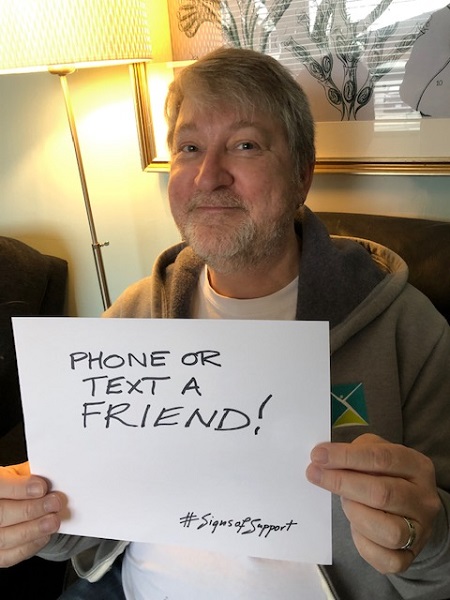 cmhahalton's tweet photo. We have some #SignsofSupport for coping during these stressful and uncertain times. Here's our team member Mark with a great one! https://t.co/NMkcQn0uDD