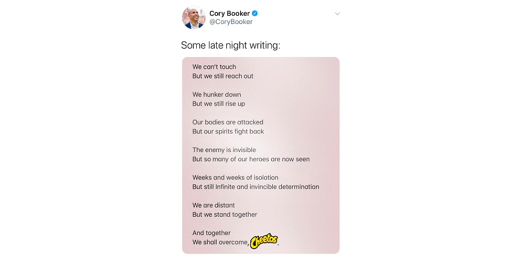 Femalcopywriter's tweet photo. Cory Booker started writing Brand Manifestos :') https://t.co/LJJojFQX9o