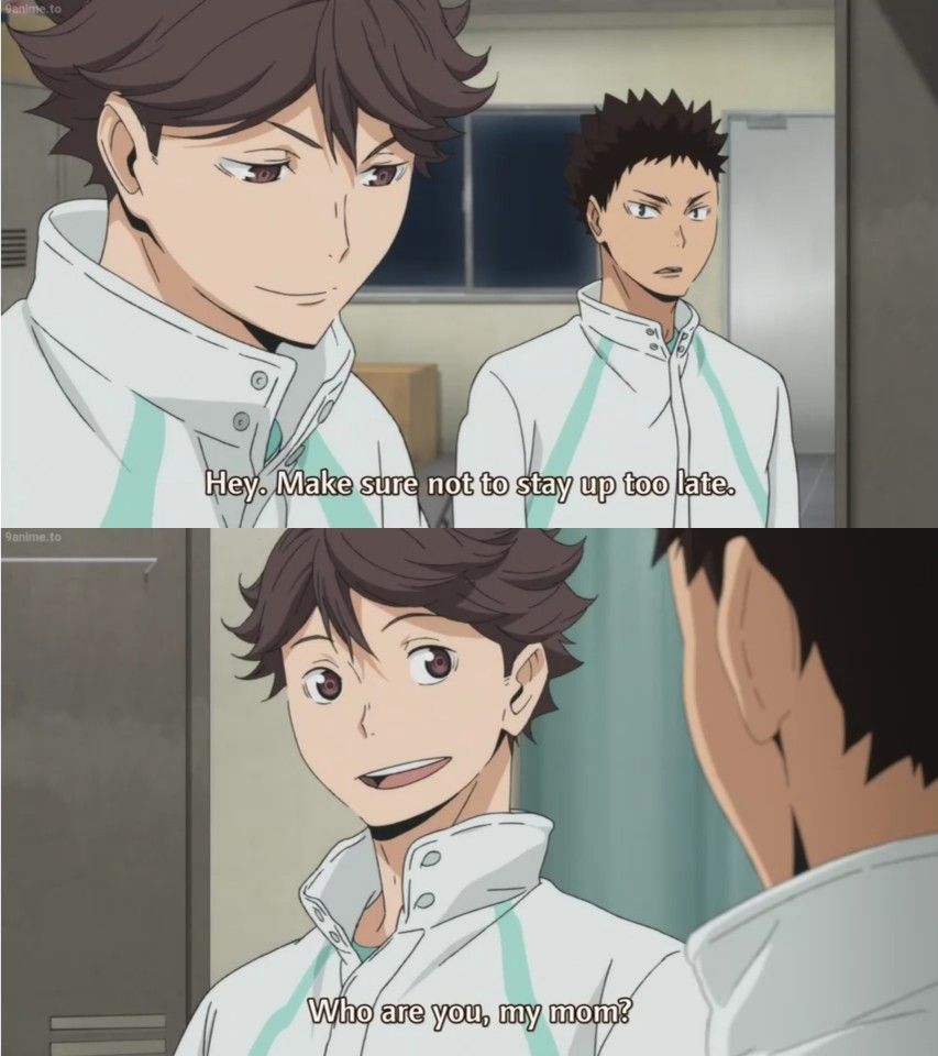 despite mostly having control over his outside demeanor, oikawa still sometimes cracks. and when he starts to fall apart, iwa is there to shove him back together — literally. these two will forever be an iconic duo.