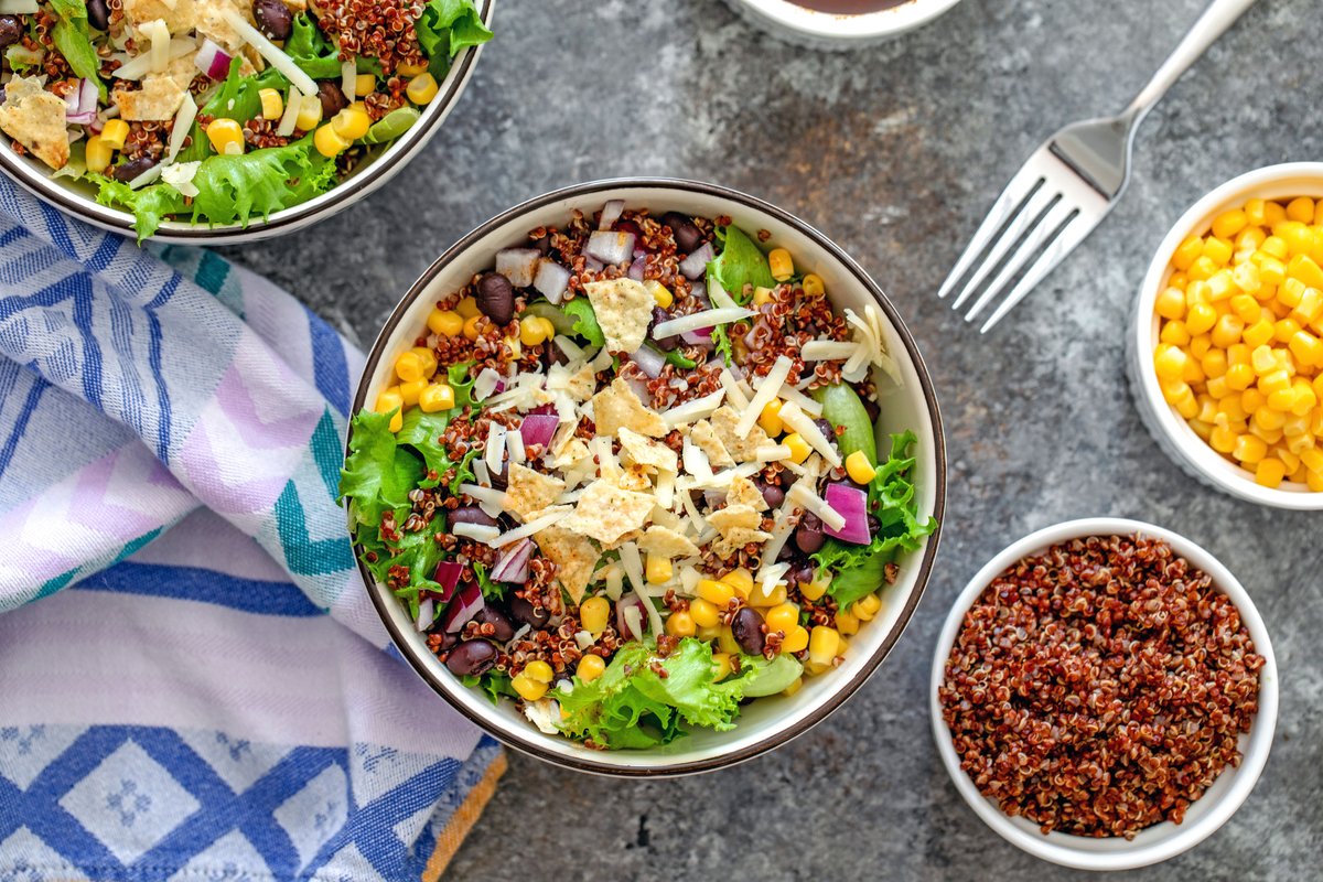This Mexican Quinoa and Greens Salad combines some of my favorite pantry items with <a href="/LittleLeafFarms/">Little Leaf Farms</a> fresh lettuce. The result is an incredibly flavorful, easy-to-make meal that the whole family will love! 🥗 {ad} littleleaffarms.com/recipes/