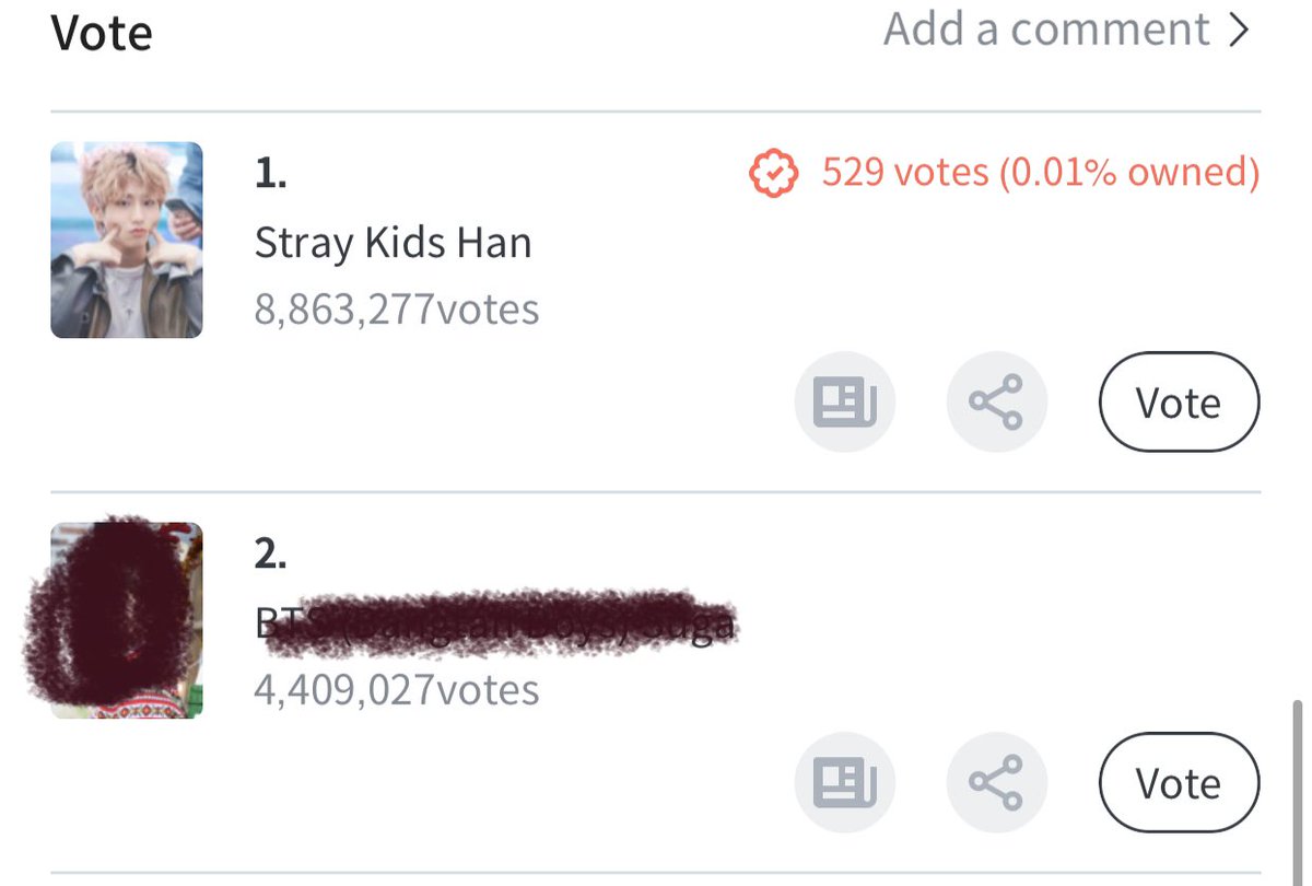 istanchan1's tweet photo. I know itโs super early but I love seeing Han in the number 1 spot! Please vote consistently!! #fanplus #toprapper #hanjisung https://t.co/Cwp06RGmO2