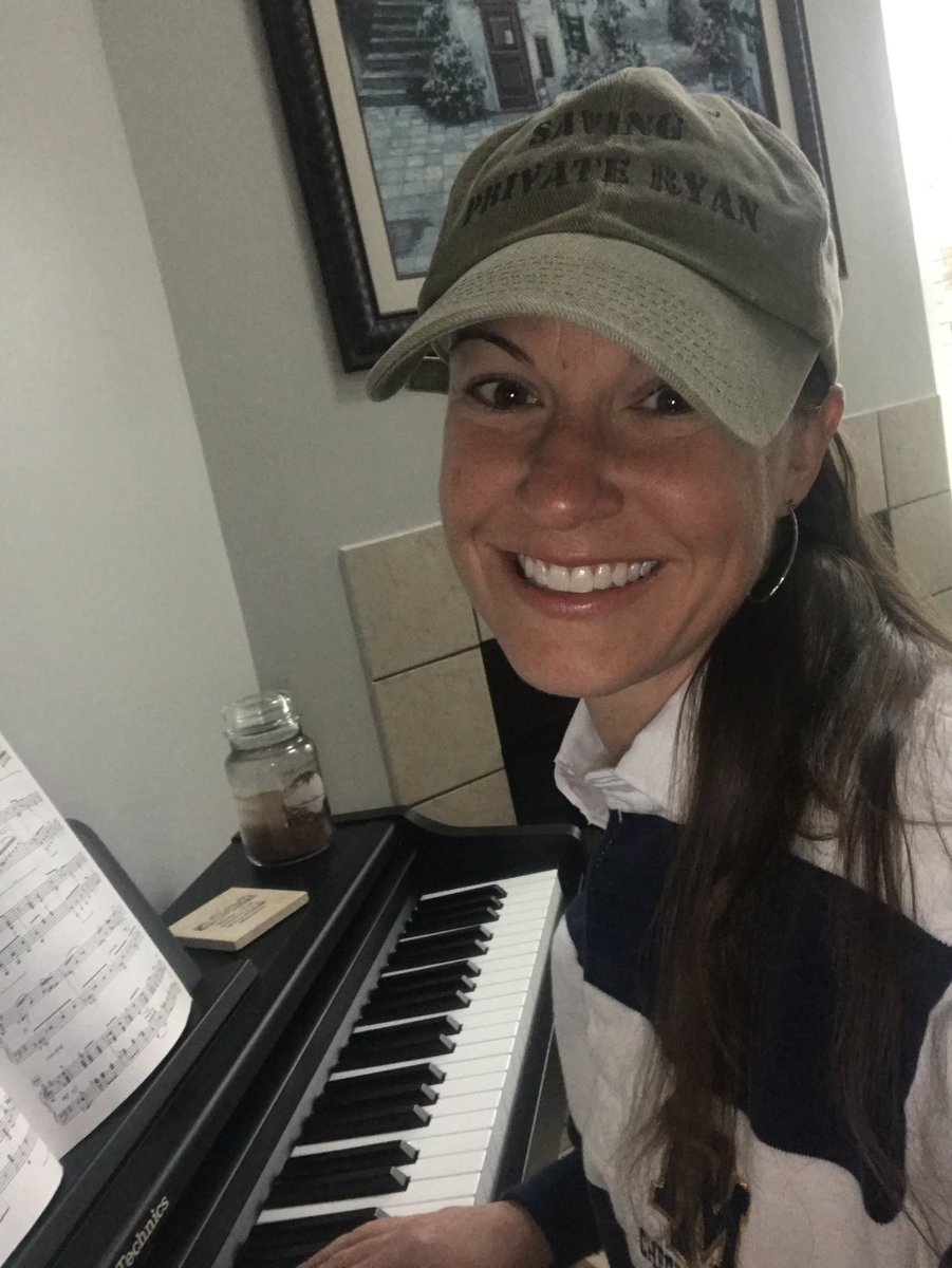 Taking a school break to tickle the ivories a bit. If you’re feeling stressed, sad, scared, bored....play some music. Your mood will change right away!  Hat day for me (and probably some crazy hair hidden underneath!)

#PMProud