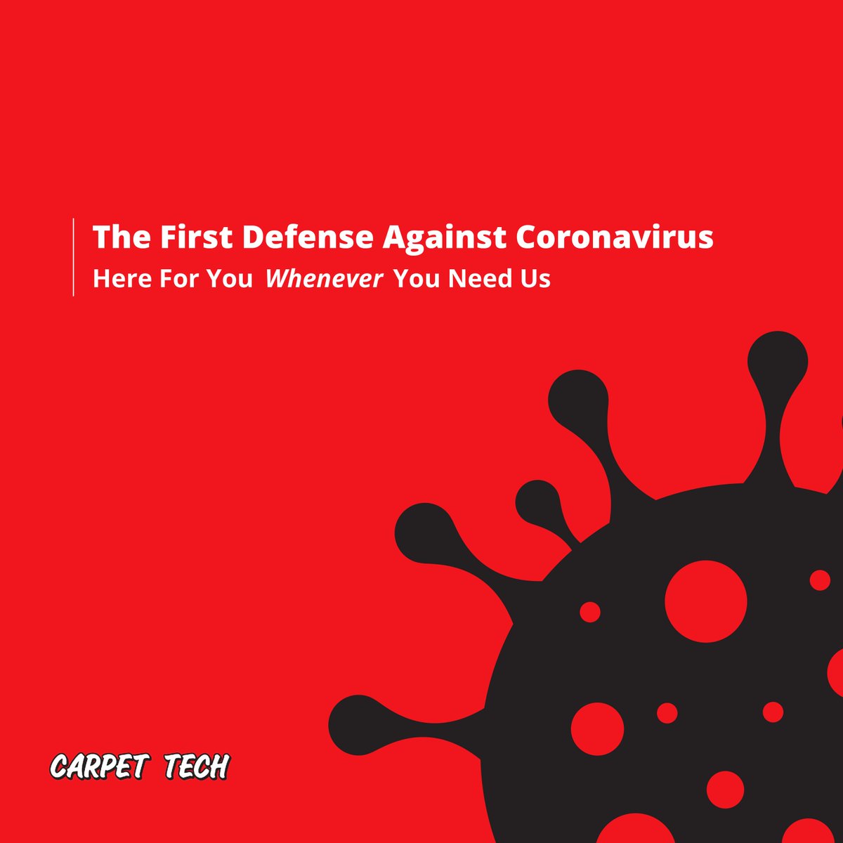 CallCarpetTech's tweet photo. #CarpetTech has the training and processes to fight bacteria, molds, and #viruses, including #COVID19 and we're suiting up with protective gear to keep us all safe as we disinfect.
Click here to disinfect your home, school, or business safe today. https://t.co/YvvPPxpnQf https://t.co/Fp15wYRzPx