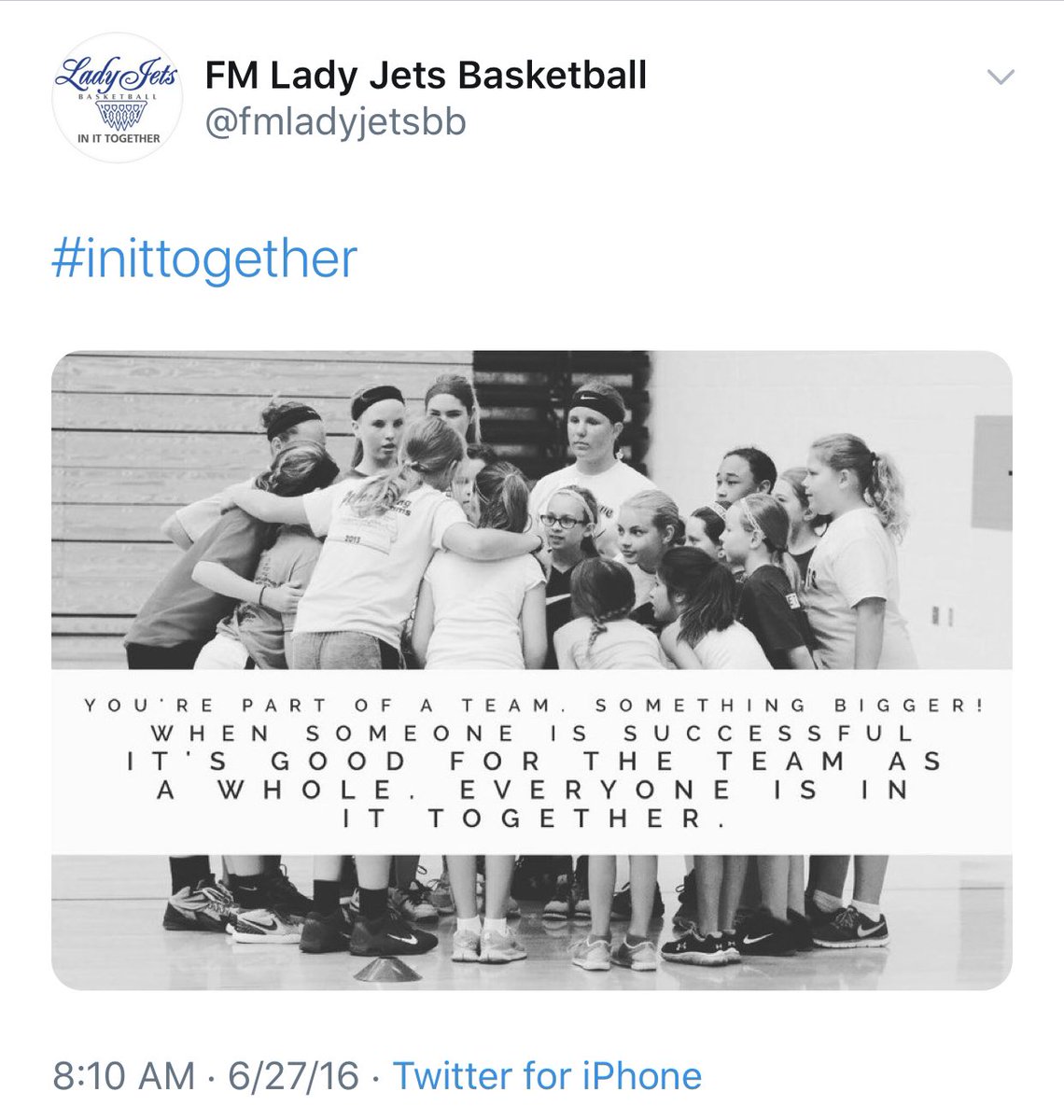 fmladyjetsbb's tweet photo. Wow never imagined 4 years ago when I made #inittogether our team motto that it would have so much more meaning in the 🌎 today! We are all a team right now in our 🌎’s battle! We all have to be #inittogether to win this huge battle! 

Remember winning the battles on the court?💪🏼 https://t.co/Y6p5OwI47Z