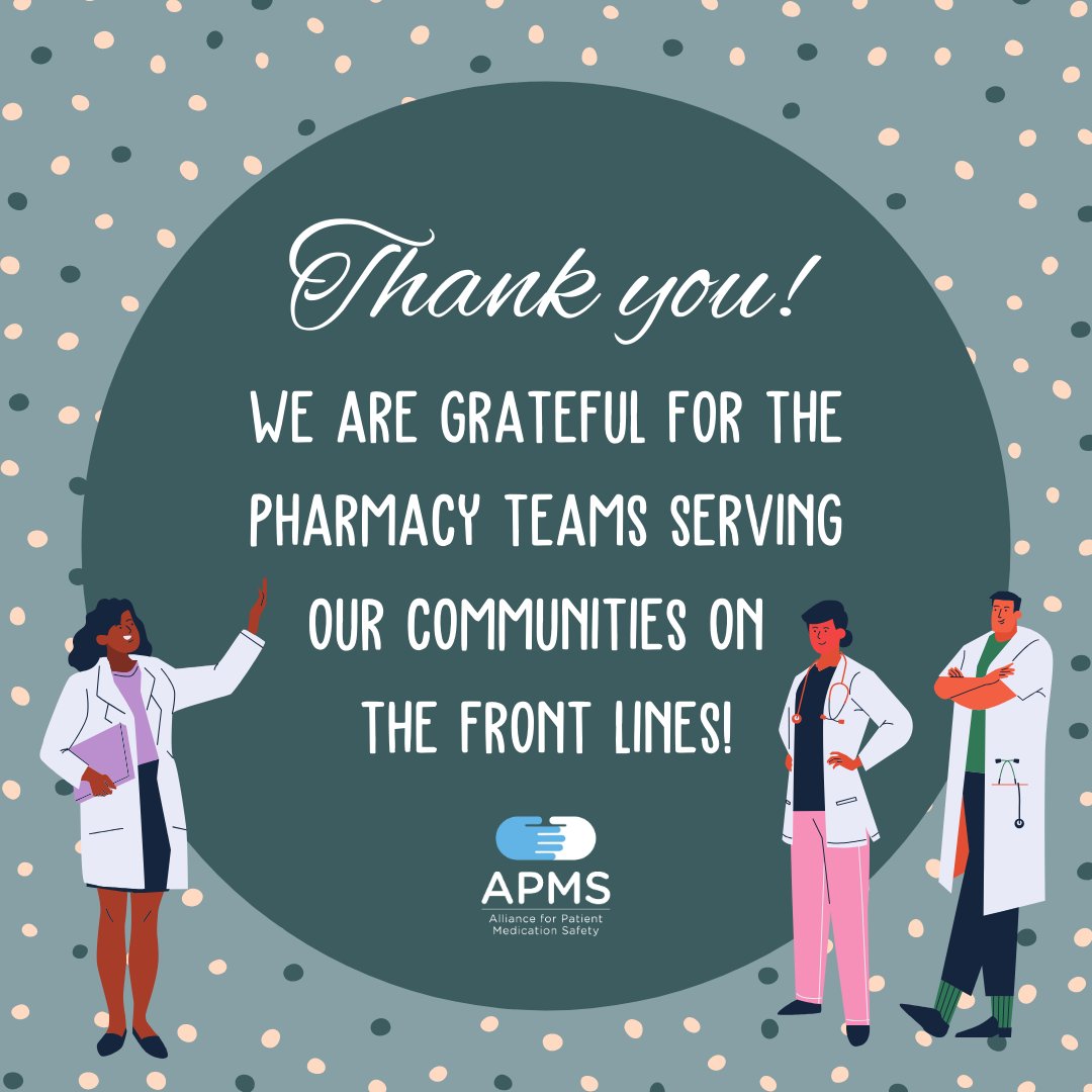 APMS_PSO's tweet photo. We are proud to work with dedicated pharmacists and technicians! #MedicationSafety #PSOPower #COVID19 https://t.co/eiaK7XrVdB