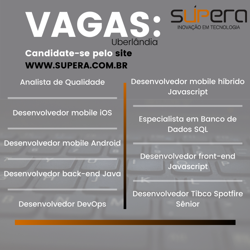 SuperaTI's tweet photo. Venha fazer parte da nossa equipe!
https://t.co/7wteCvTa5c
.
.
.
.
.
#ti #tecnologiadainformação #tecnologiadainformacao #tecnologia #it #carreira #oportunidade #oportunidadedeemprego #desenvolvedor #dev #sql #android #ios #analistadequalidade #java #js #javascript #javadeveloper https://t.co/h2Y2VKRfn1