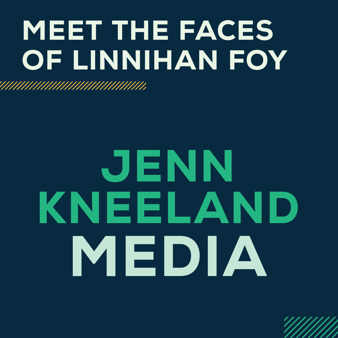 LinnihanFoy's tweet photo. Jenn is the newest member of the media team #hereatlinnihanfoy. She can usually be found in her office staring at an Excel Spreadsheet or her cardboard officemate, Harry Styles. She loves hanging with her daughter &amp; her dog (who has become the “big” man on campus in the office). https://t.co/lDlhjgDvzY